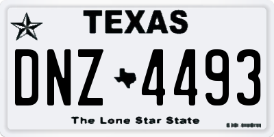 TX license plate DNZ4493
