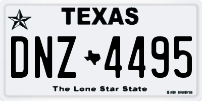 TX license plate DNZ4495