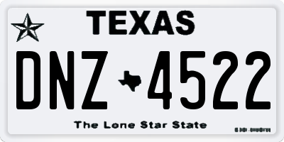 TX license plate DNZ4522