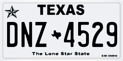 TX license plate DNZ4529