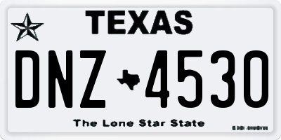 TX license plate DNZ4530