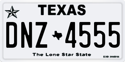 TX license plate DNZ4555