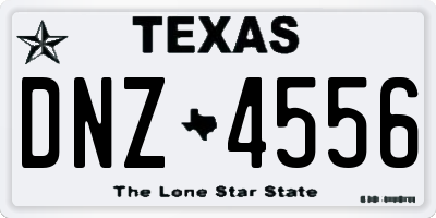 TX license plate DNZ4556