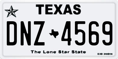 TX license plate DNZ4569