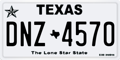 TX license plate DNZ4570