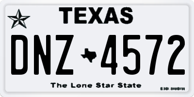 TX license plate DNZ4572