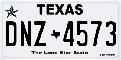 TX license plate DNZ4573