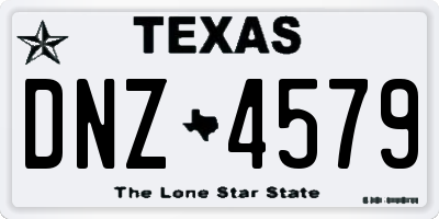 TX license plate DNZ4579