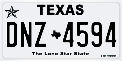 TX license plate DNZ4594
