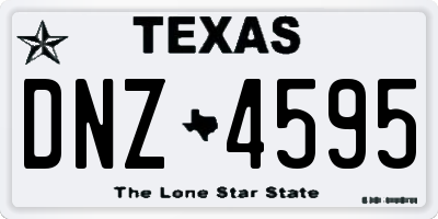 TX license plate DNZ4595