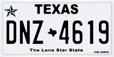 TX license plate DNZ4619