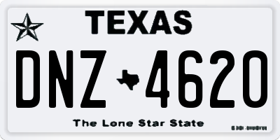 TX license plate DNZ4620