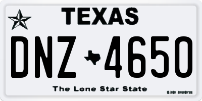 TX license plate DNZ4650