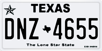 TX license plate DNZ4655
