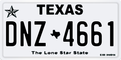 TX license plate DNZ4661