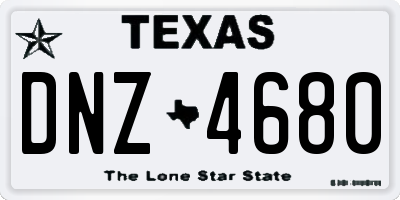 TX license plate DNZ4680