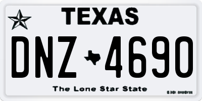 TX license plate DNZ4690