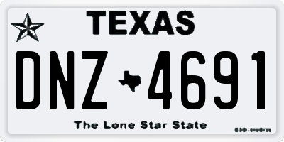 TX license plate DNZ4691