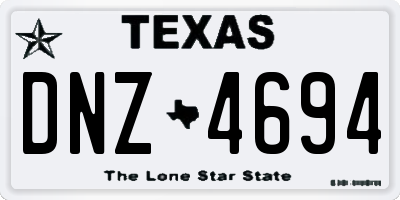 TX license plate DNZ4694