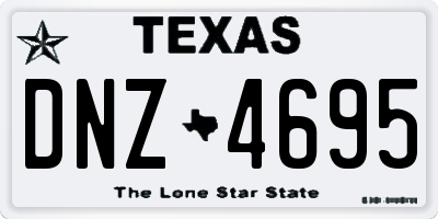 TX license plate DNZ4695
