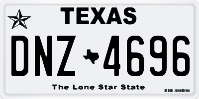 TX license plate DNZ4696