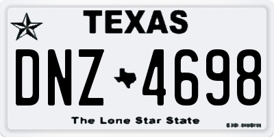 TX license plate DNZ4698