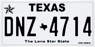 TX license plate DNZ4714