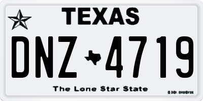 TX license plate DNZ4719