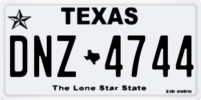TX license plate DNZ4744