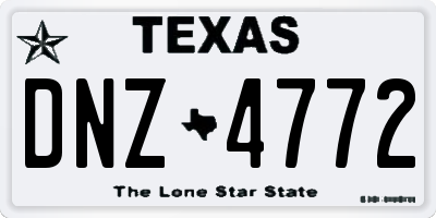 TX license plate DNZ4772