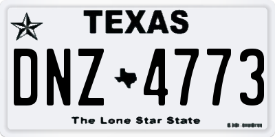 TX license plate DNZ4773