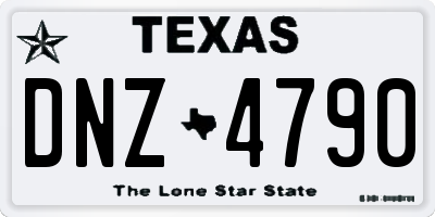 TX license plate DNZ4790
