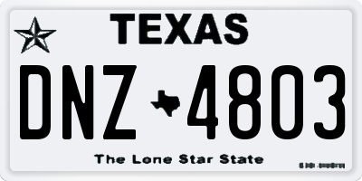 TX license plate DNZ4803