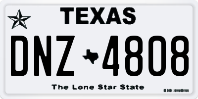 TX license plate DNZ4808