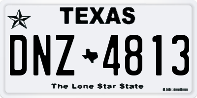 TX license plate DNZ4813