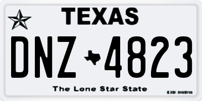TX license plate DNZ4823