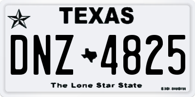 TX license plate DNZ4825