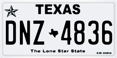TX license plate DNZ4836