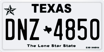 TX license plate DNZ4850