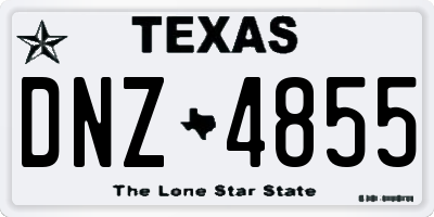 TX license plate DNZ4855
