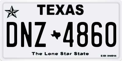 TX license plate DNZ4860