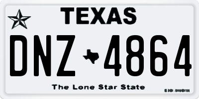 TX license plate DNZ4864
