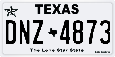 TX license plate DNZ4873