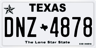 TX license plate DNZ4878