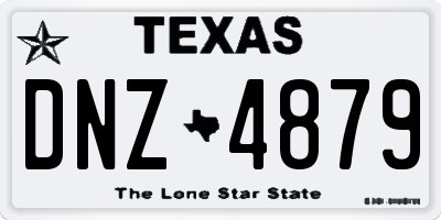 TX license plate DNZ4879