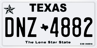 TX license plate DNZ4882