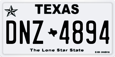 TX license plate DNZ4894