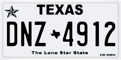 TX license plate DNZ4912
