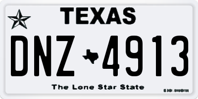 TX license plate DNZ4913