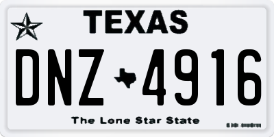 TX license plate DNZ4916